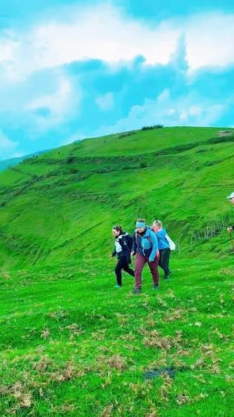 Guest hiking the hillside