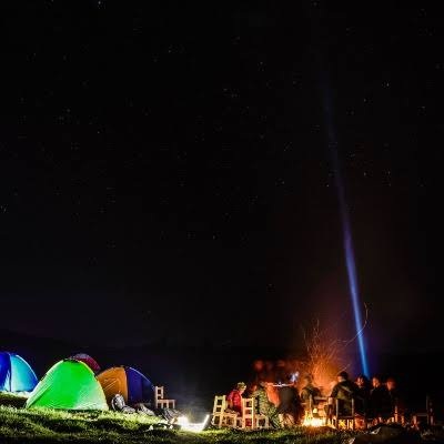 Tents set up for the night